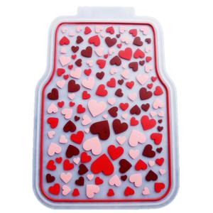 China Rubber Latex Pure Material Universal Car Mat With Pink Lovely Pattern factory