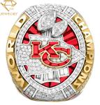 Customize silver metal football championship ring sports championship rings for