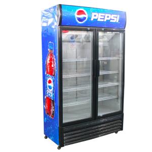 China Pepsi Cola Cabinet Double Door Direct Cooling Economical Explosion factory