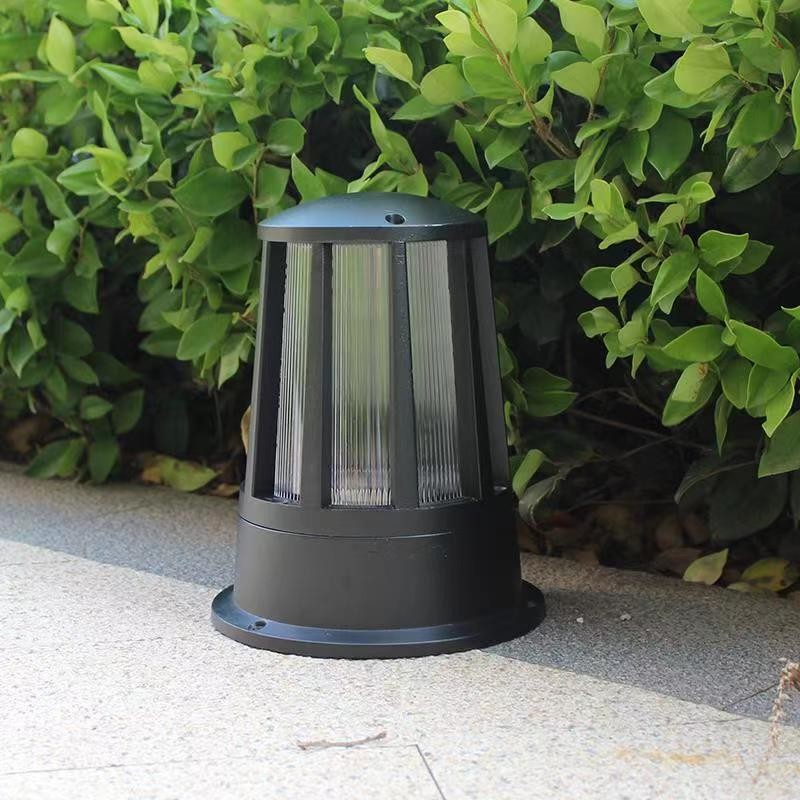 Outdoor Led Solar Pillar Lights Modern 125x230MM E27 220V Deep Coffee Sand