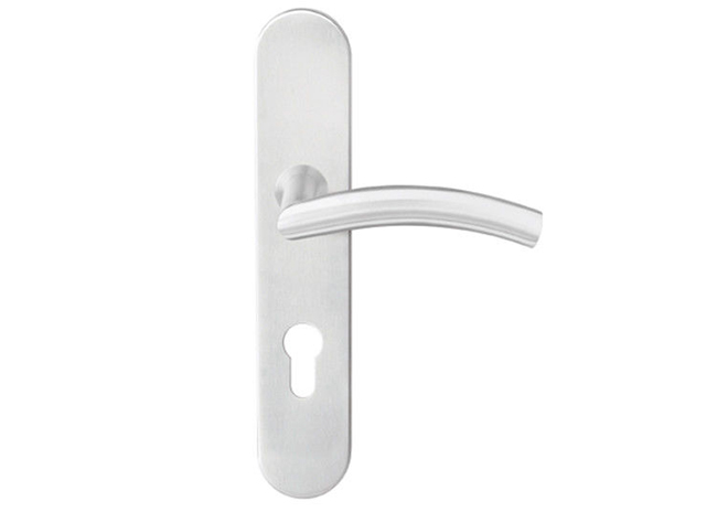 Stainless steel door handle with backplate long size 230mm