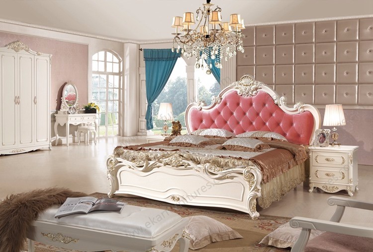 Latest double bed design murphy bed mechanism hot sale bed wood 6037