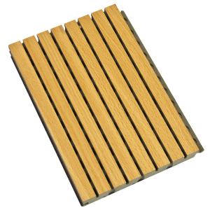China 18mm Thickness Wooden Sound Absorption Wall Panel Black Felt Back Finish factory