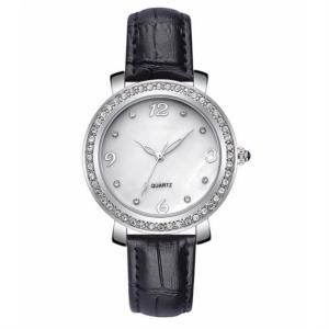 China Zircon Dial Genuine Diamond Quartz Watch 280mm Length ROHS For Women factory