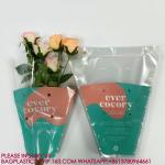 biodegradable Trapezoid Cellophane Vegetable Bags Customize Logo Lettuce
