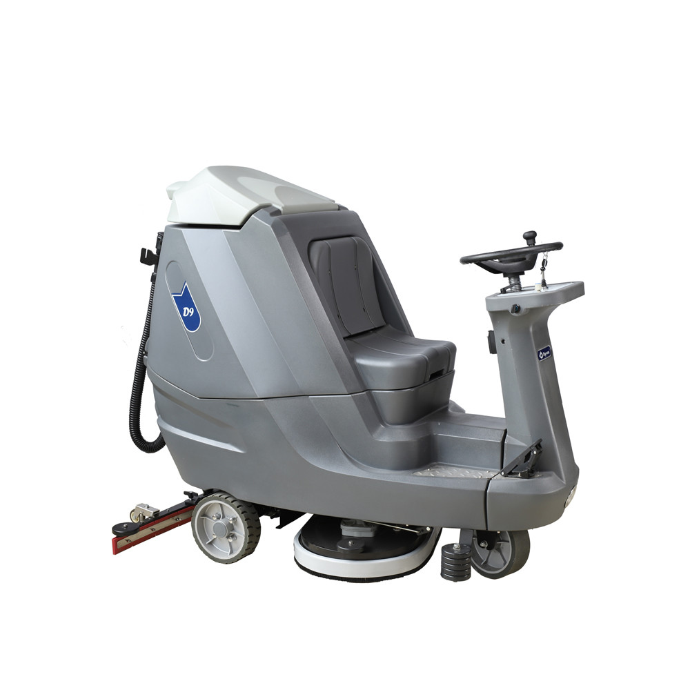 550w Suction 1100mm Squeegee Width Ride On Floor Scrubber