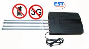 China CDMA / GSM 3G High Power Jammer Blocker EST-808LD For Conference Room factory