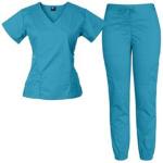Medical Hospital Scrub Suit Custom Logo Solid Color Stretch