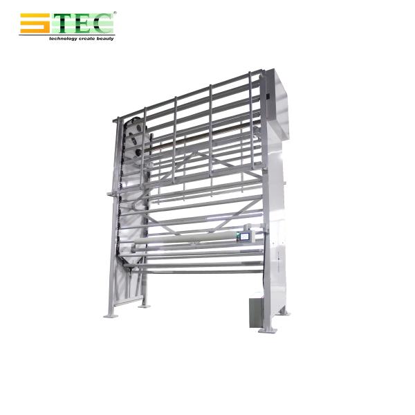 China Auto-Rotating Fabric Roll Storage Carousel Space-Saving Yarn Spool Rack System Industrial Textile Material Machines factory