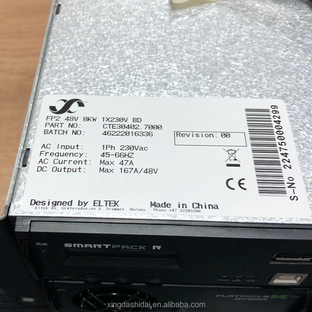 Eltek Flatpack2 DC 2U Telecom Power Supply 48V FP2 8KW 1x230V BD