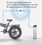 48V 12.8Ah E Bike Bicycle Lithium Battery Rechargeable TB108 750W