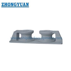 China CB 39-66 Type B Open Type 2 Rollers Casting Steel Casting Iron Roller Fairlead Ship Mooring Equipment factory