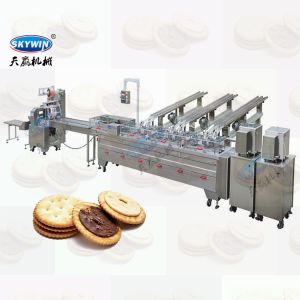 Two Lane Sandwich Biscuit Cracker Making Machine With Double Jacket