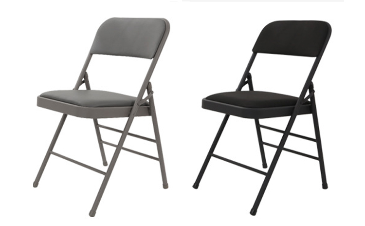 Park Stackable Folding PU Leather Matt Dining Chair for Events in Modern Design Style