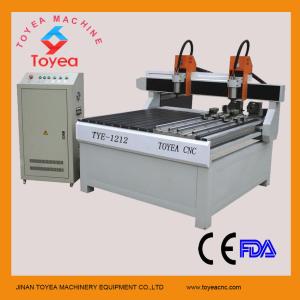 China Hot sale two heads two rotary axises cnc router engraving machine 1200 x 1200mm TYE-1212-2 factory