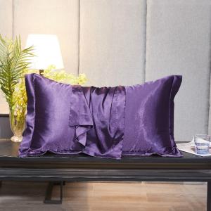 China Custom 19 Momme 100 Satin Silk Pillowcase Plain Dyed For Hotel factory