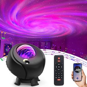 China 2022 Newest Galaxy Music star Projector Lamp Romantic Nebula Aurora Starry Bedside Atmosphere Lamp with Remote controlle on sale