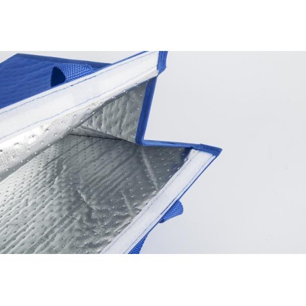 Fashion portable recyclable pp non woven cooler bag travelling insulated food delivery tote reusable thermal lunch bag