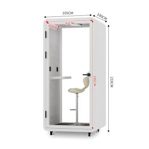Movable Office Phone Booth Modular 1 Person Booth Fast Install