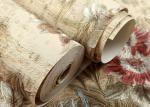 0.53*10M Contemporary Bedroom Wallpaper With Light Yellow Floral Pattern , Heat