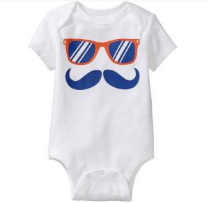 China custom top quality Humor Graphic printed baby bodysuit factory
