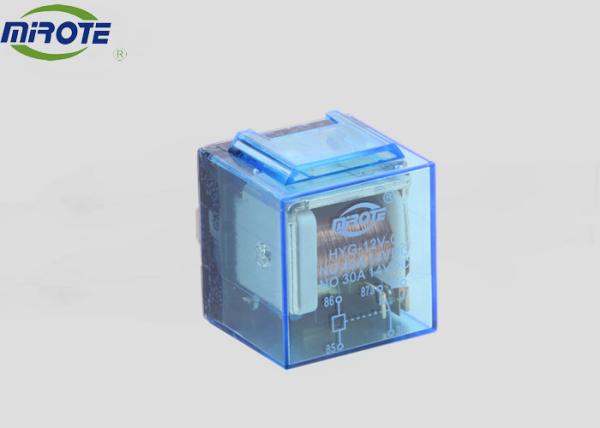 Transparent Blue 80 Amp Automotive Relay , 5 Pin Universal 12 Volt Relay With