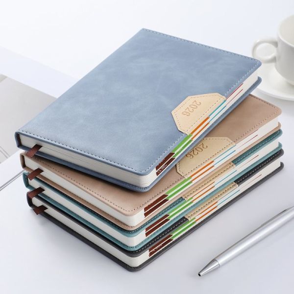 China Wholesale Stationery PU Leather 2026 Notebooks Weekly Planner Calender Journal A5 Diary Notebooks For School Office Gift factory