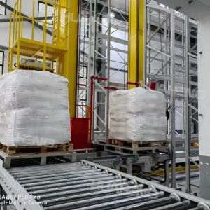 China Accuracy 1mm Pallet Stacker Auto Electric Warehouse Automated Stacker Crane on sale