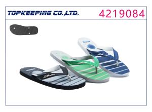 China Summer Men PE Slipper PE White Flip Flop Slider Strip factory