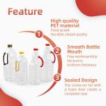 Custom Clear Plastic Condiment Bottles 1680ml Peanut Oil Bottle