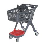 Heavy Duty Grocery Shopping Trolley Cart 250KG 240L For Supermarket