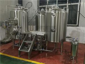 China Customized 500 Litre Beer Brewing Equipment With Three Vessles Brewhouse factory