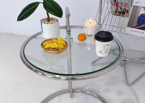 China 60cm Stainless Steel Glass Coffee Table Transparent Lift Top Cocktail Table factory
