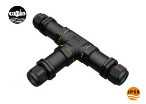 China PG Type IP68 3 Way 300V 16A Waterproof T Connector factory