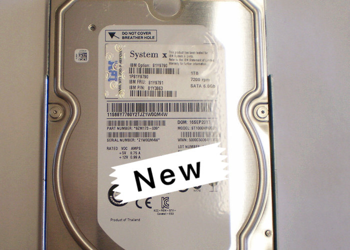 X3650 M5 81Y9792 Laptop Hard Drive 81Y9790 1TB 7.2K SATA 3.5 Inch Size