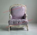 Parquetry and Golden Decortation in Wooden Carving Frame with Fabric Upholstery