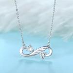 YASVITTI 925 Sterling Silver Infinity Heart Necklace Heart Cubic Zircon Luxury