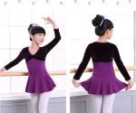 Girl Long Sleeve Cotton Leotard Ballet Dance Female Ballet Gymnastics Dancewear