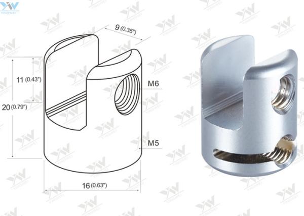 Brass Material Hanging Display Systems , Single Sided Clamp For Suspended Sign