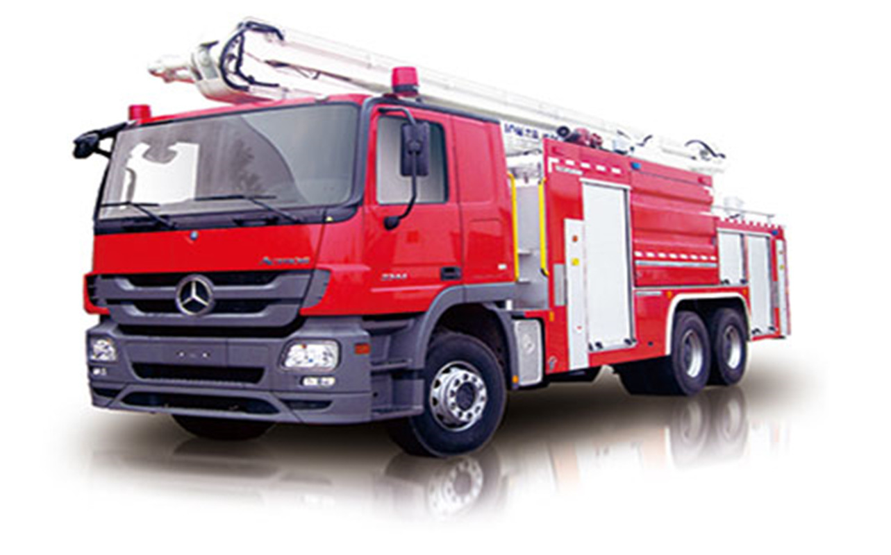 25 Meter Height 6×4 Drive Water Tower Fire Truck with Shock Reducing Rubber