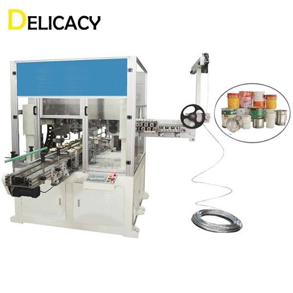 Automatic Steel Metal Packaging Maker Tin Barrel Wire Handle Machine For