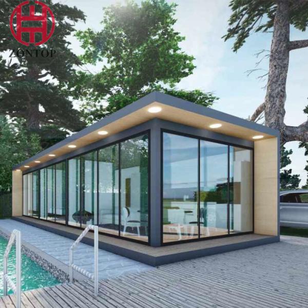 Zontop Factory Modern Prefabricated Luxry Modular Glass House Prefab Container