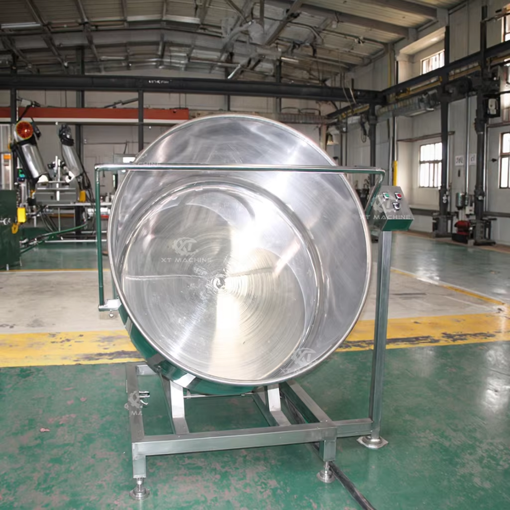 Food Grade Electricity Heating Automatic Peanut Batch Coating Machine