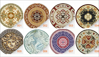 Beige Foyer Marble Floor Medallions For Outdoor / Indoor Decorative