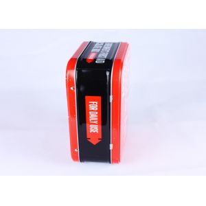 Rectangle First Aid Chocolate Tin Boxes , Full Color CMYK Printing Tins Of