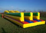 Challenging Bungee Run Playground Inflatable Sports Games With 2 Lane CE