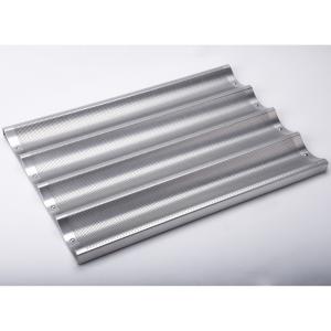 China 26*18 inch aluminum nonstick baguette pan baguette baking tray bandejas para baguette aluminum french bread pan factory