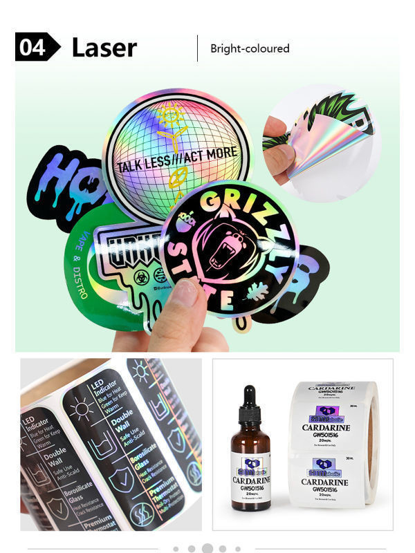 Round Shape Waterproof Vinyl Sticker Paper