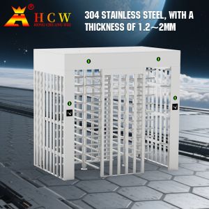 HCW Bi Directional Full Height Turnstile Gate With Fingerprint Pedestrian