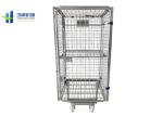 Collapsible 4 Side Roll Container Trolley 660*420*1300mm For Supermarket